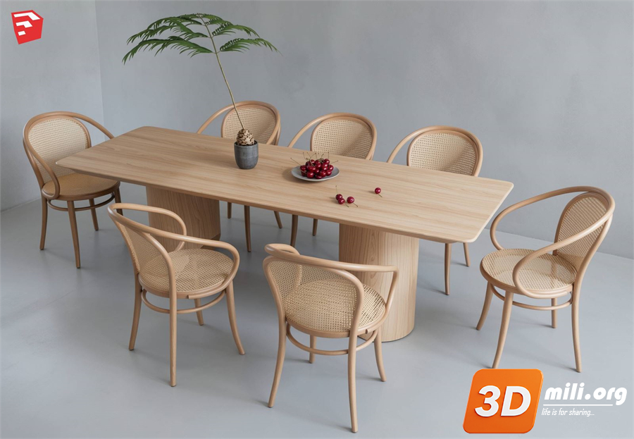 Dining Table Set Skp Files